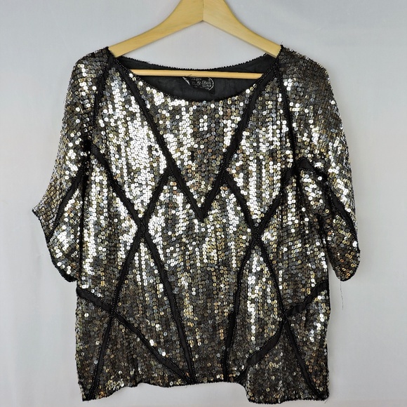 80s sequin top